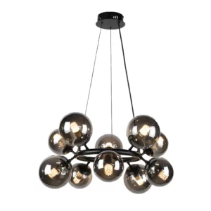 UVAE HANGLAMP | 10 LICHT | ZWART