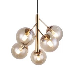 UVAE HANGLAMP | 5 LICHT | FRENCH GOLD