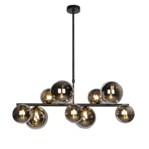 UVAE EETTAFELLAMP | 9 LICHT | ZWART